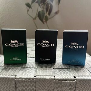Lot of Coach mens mini fragrances